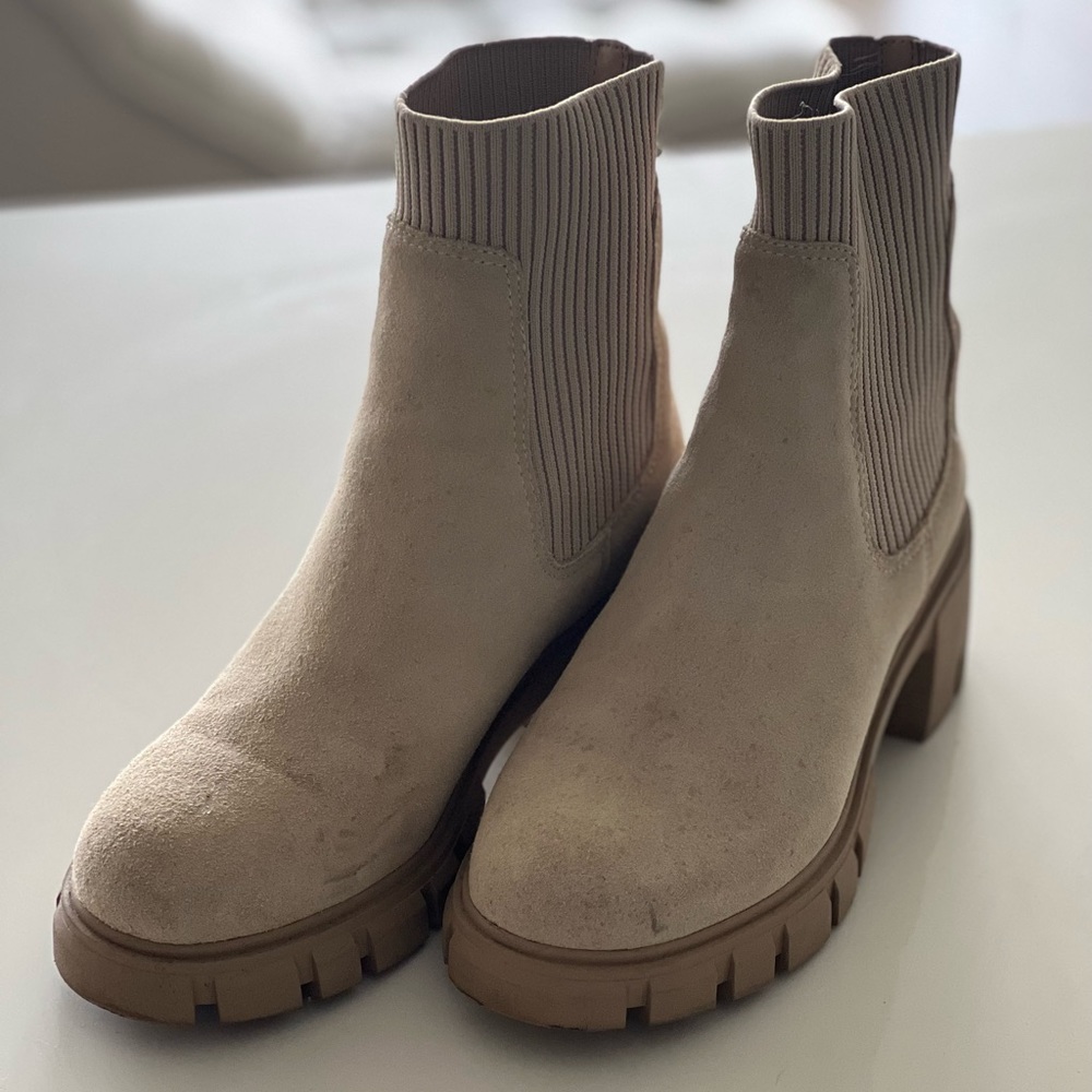 Steve Madden boots hutch natural suede